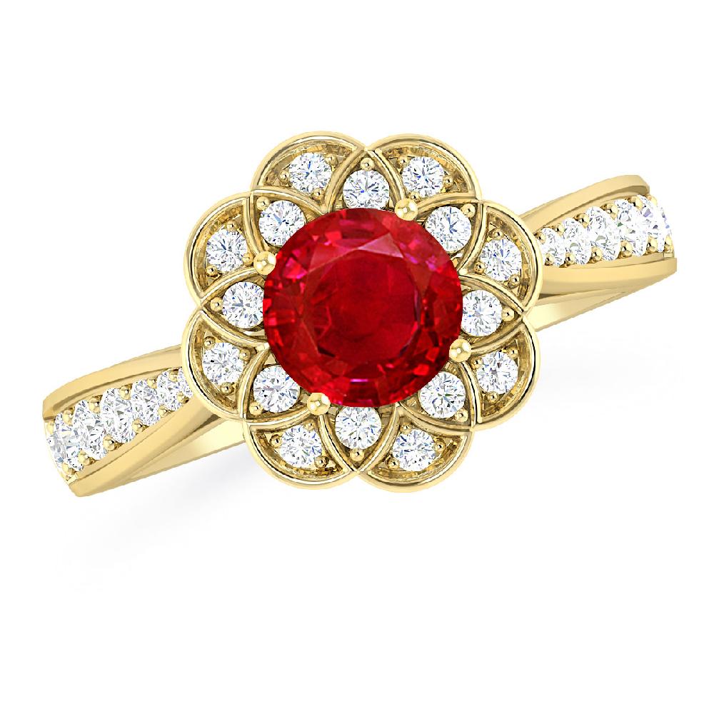 Yellow Gold - Ruby