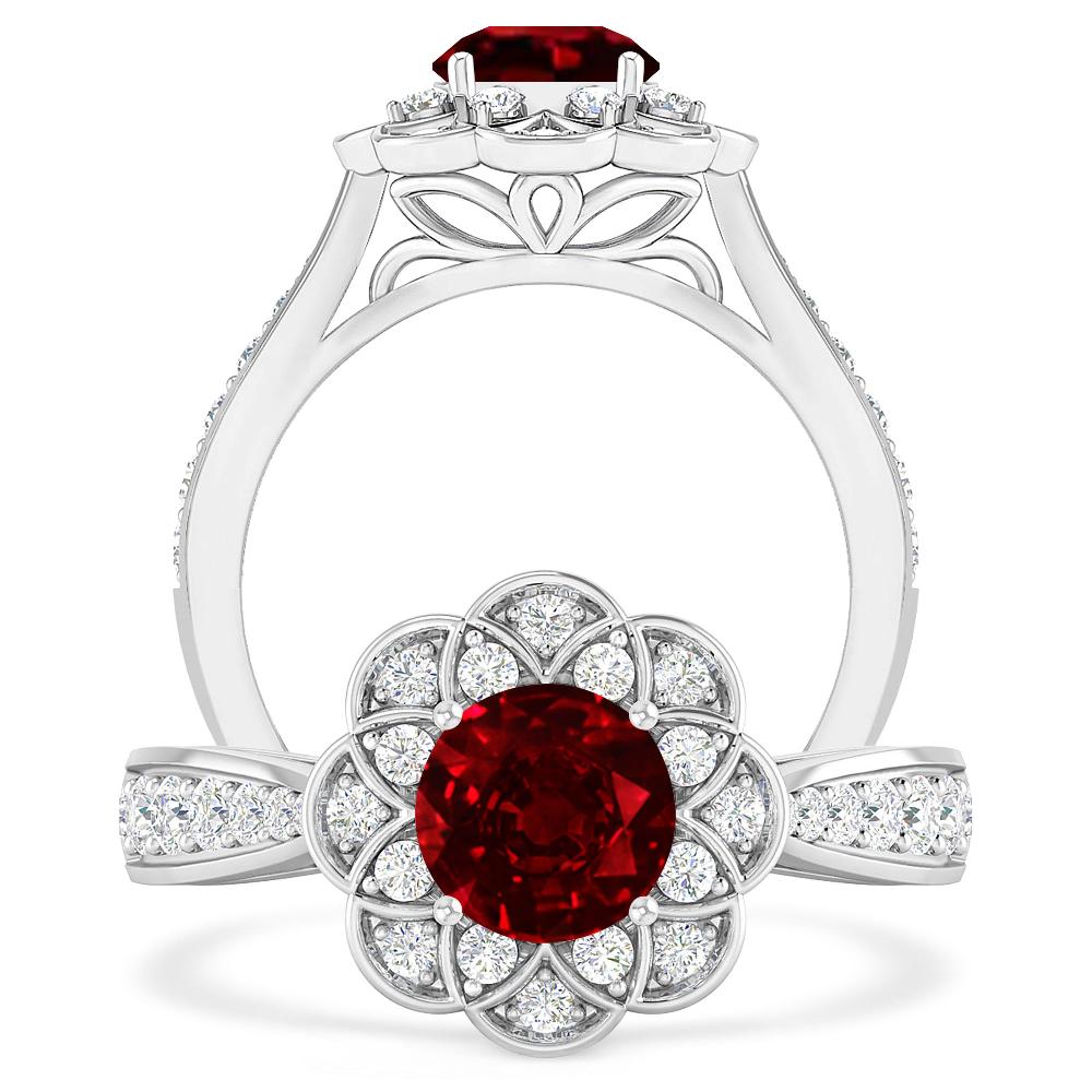 White Gold - Ruby