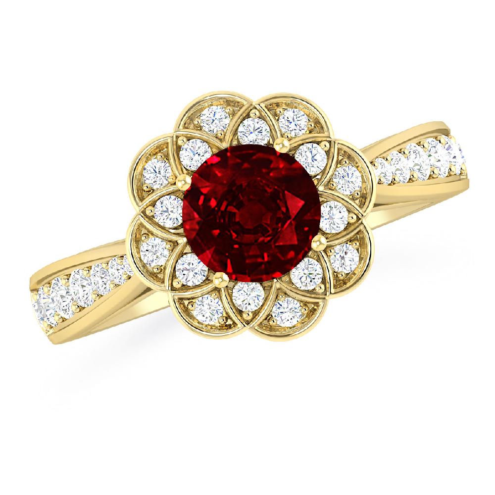 Yellow Gold - Ruby