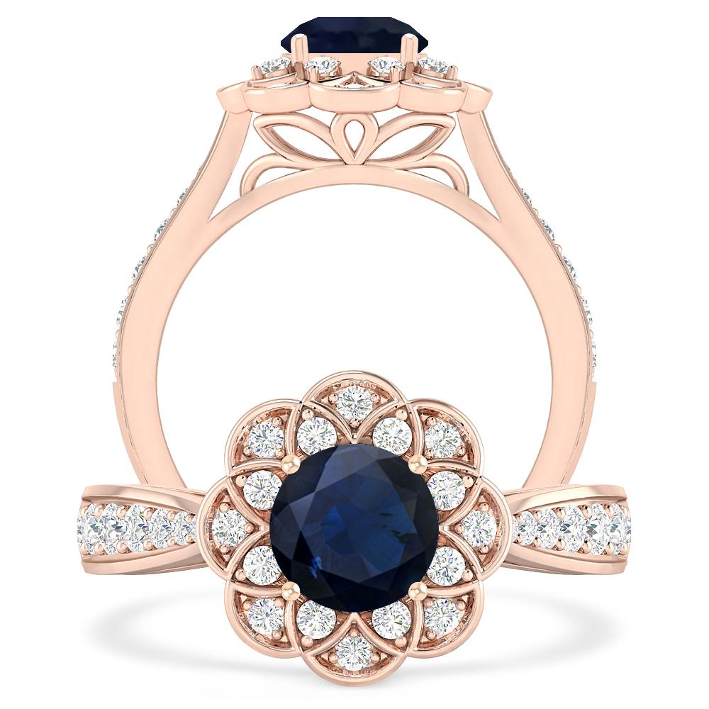 Rose Gold - Sapphire