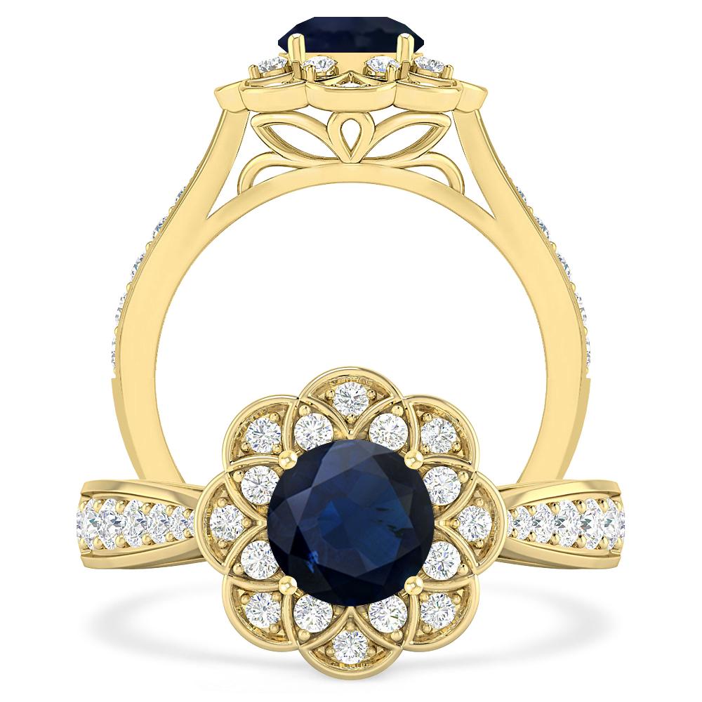 Yellow Gold - Sapphire