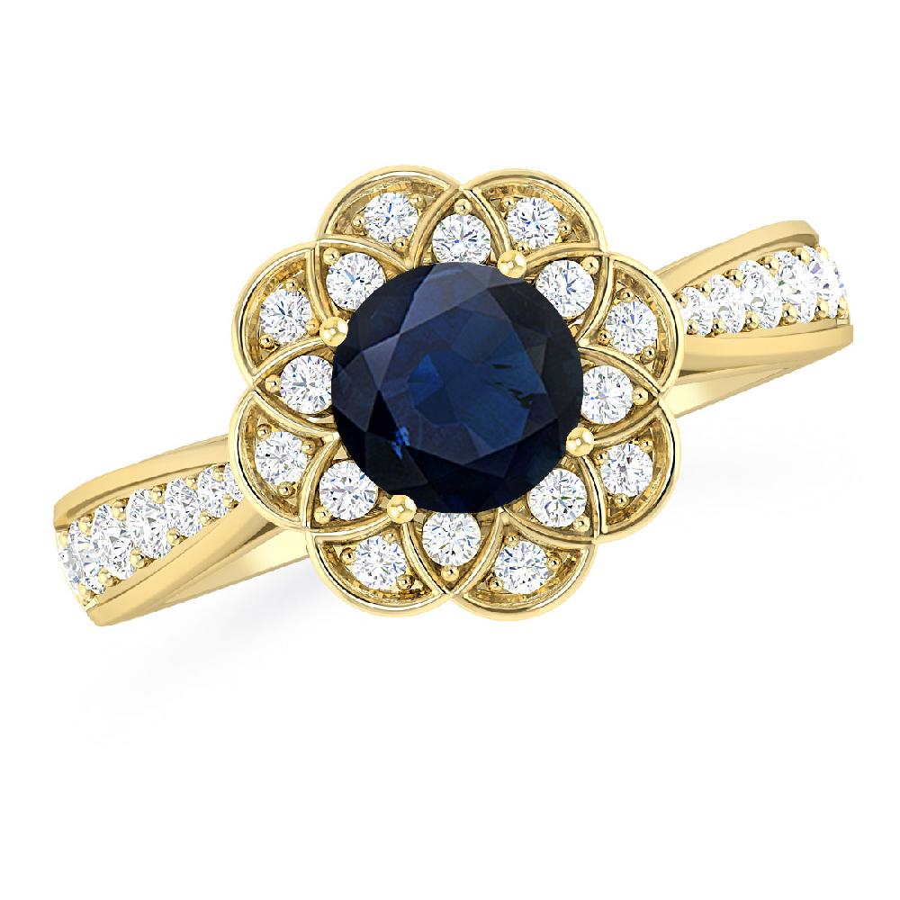 Yellow Gold - Sapphire