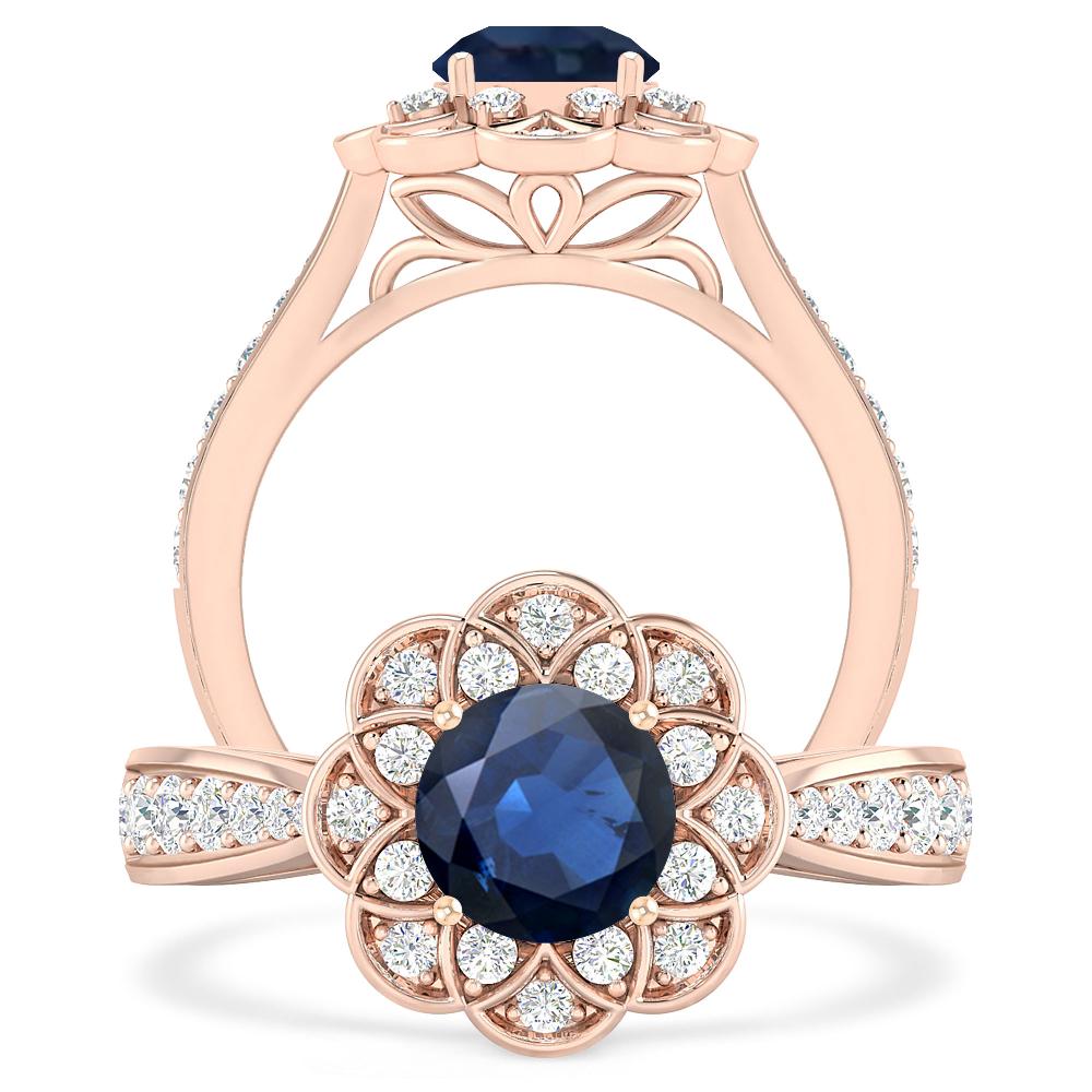 Rose Gold - Sapphire