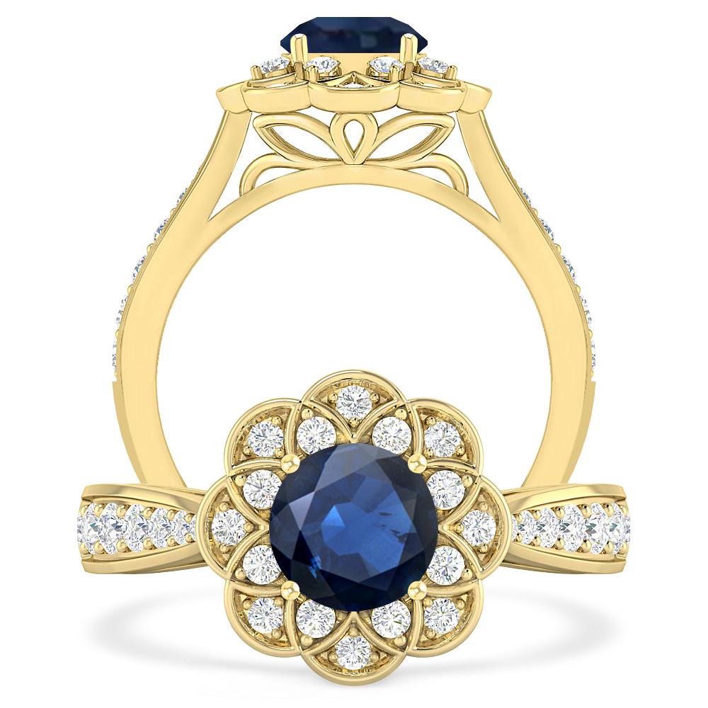 Yellow Gold - Sapphire