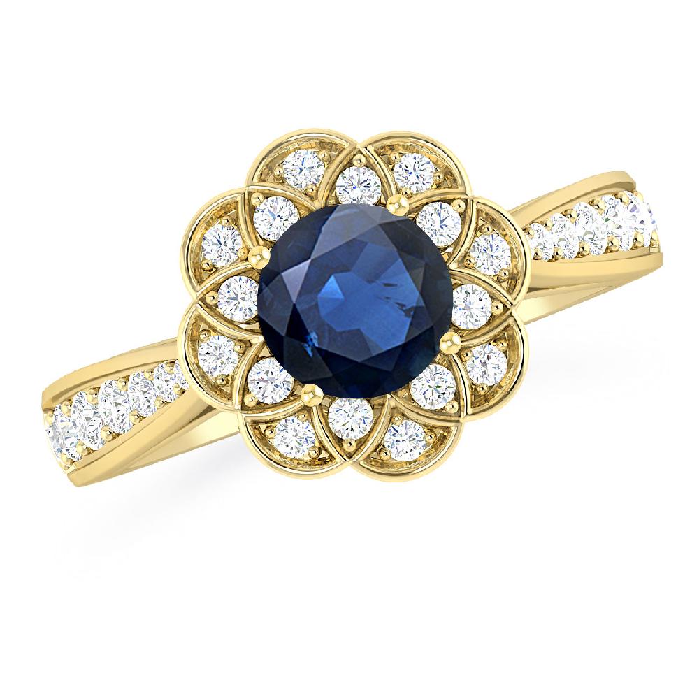 Yellow Gold - Sapphire