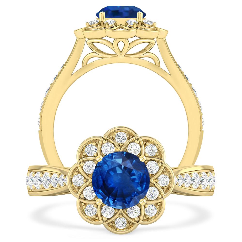 Yellow Gold - Sapphire