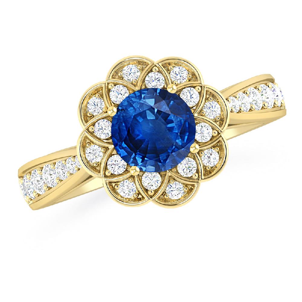 Yellow Gold - Sapphire