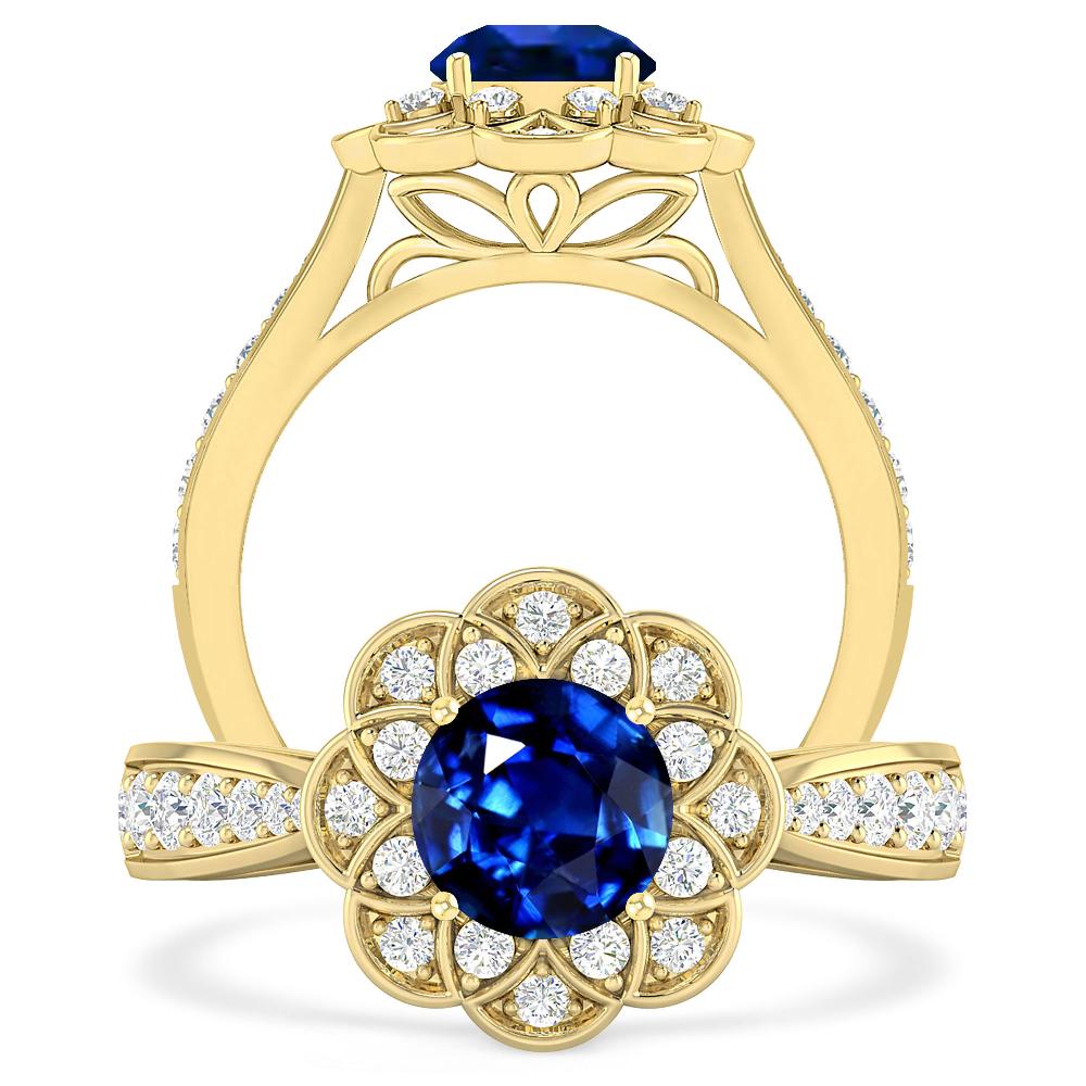 Yellow Gold - Sapphire