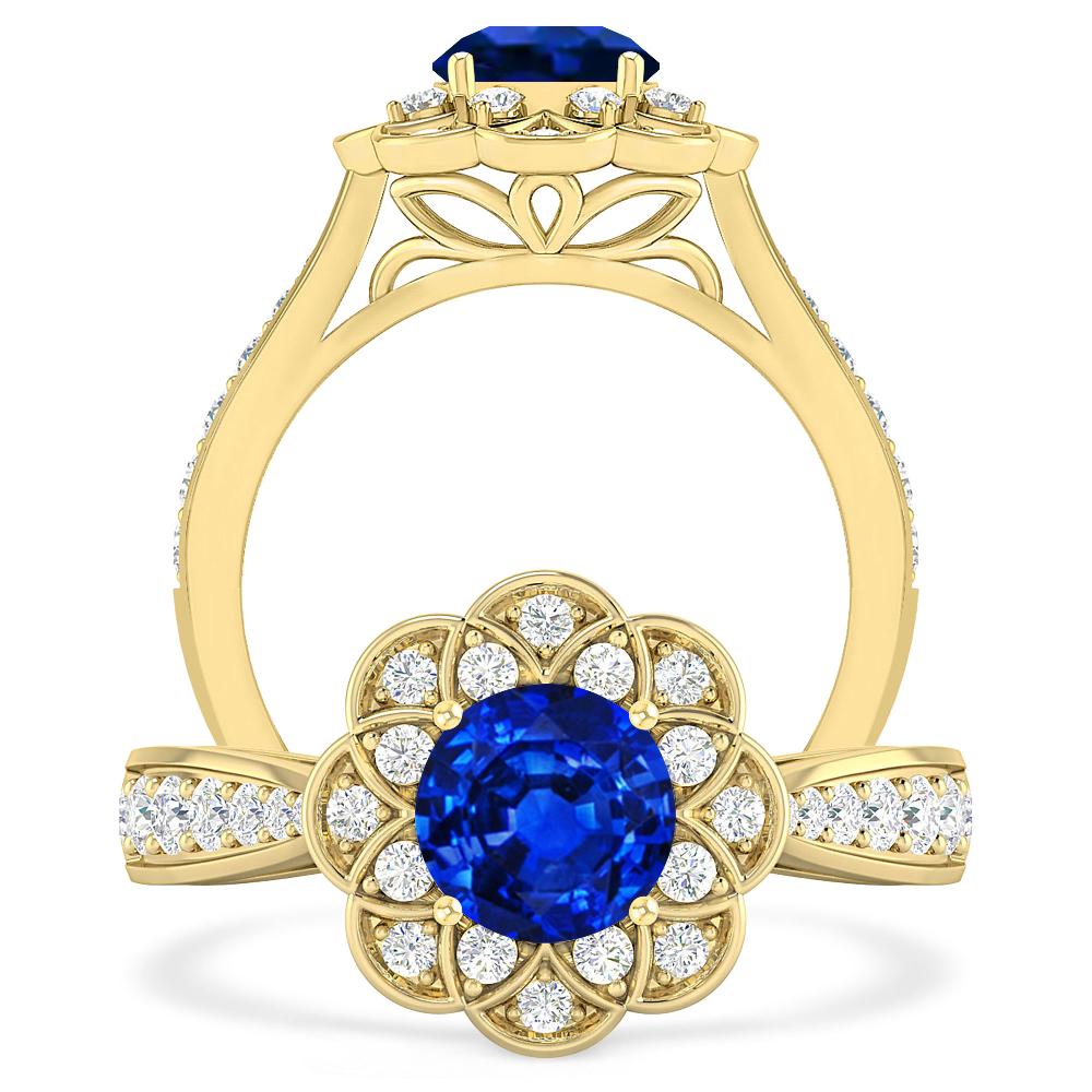 Yellow Gold - Sapphire