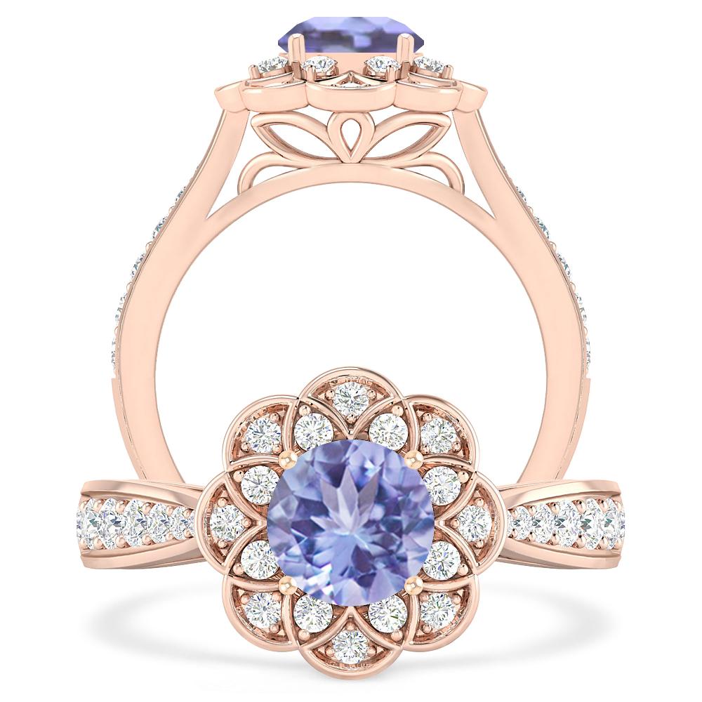 Rose Gold - Tanzanite