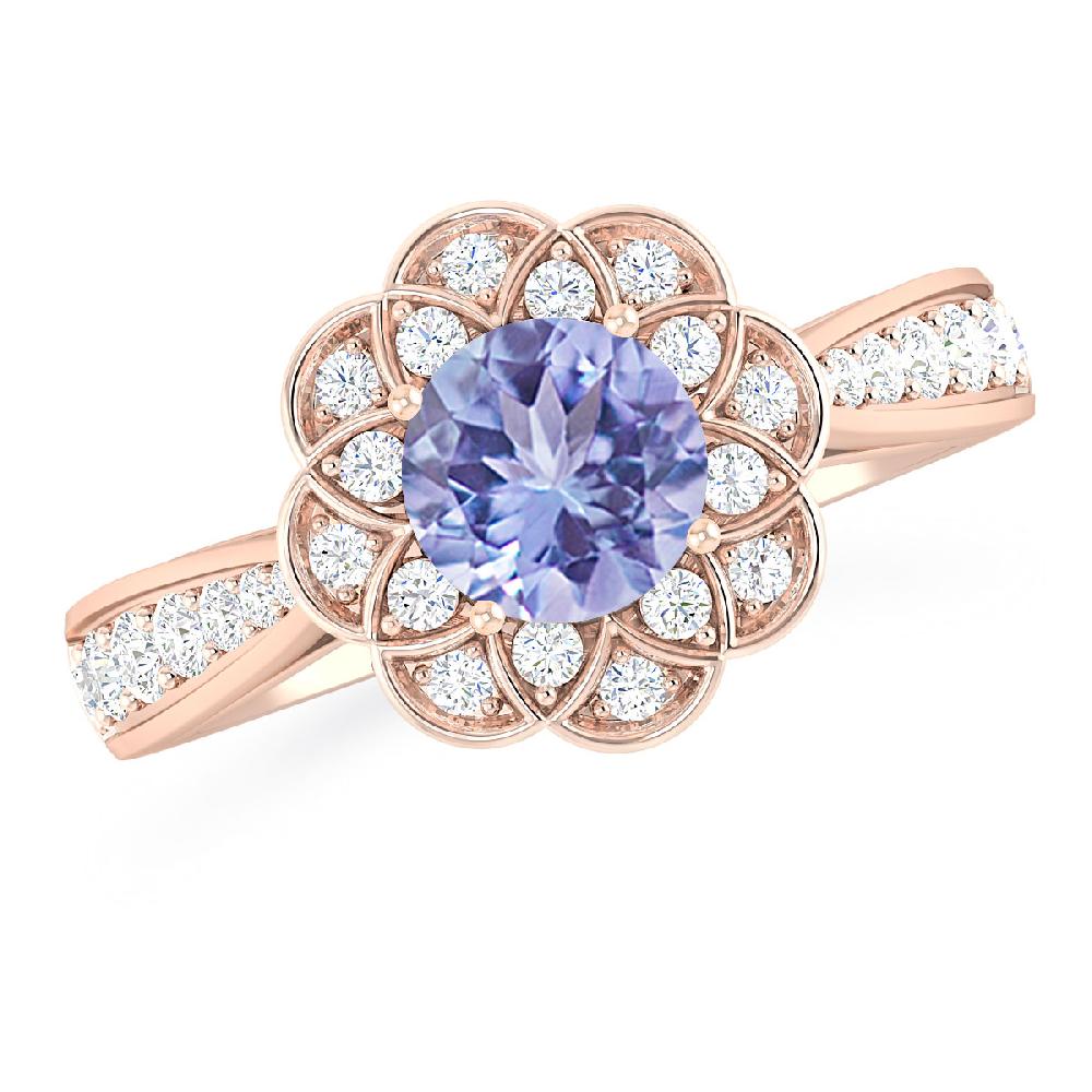 Rose Gold - Tanzanite