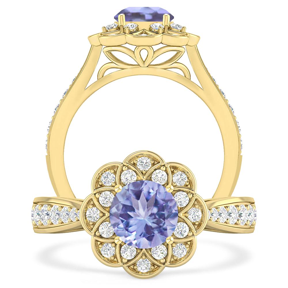 Yellow Gold - Tanzanite