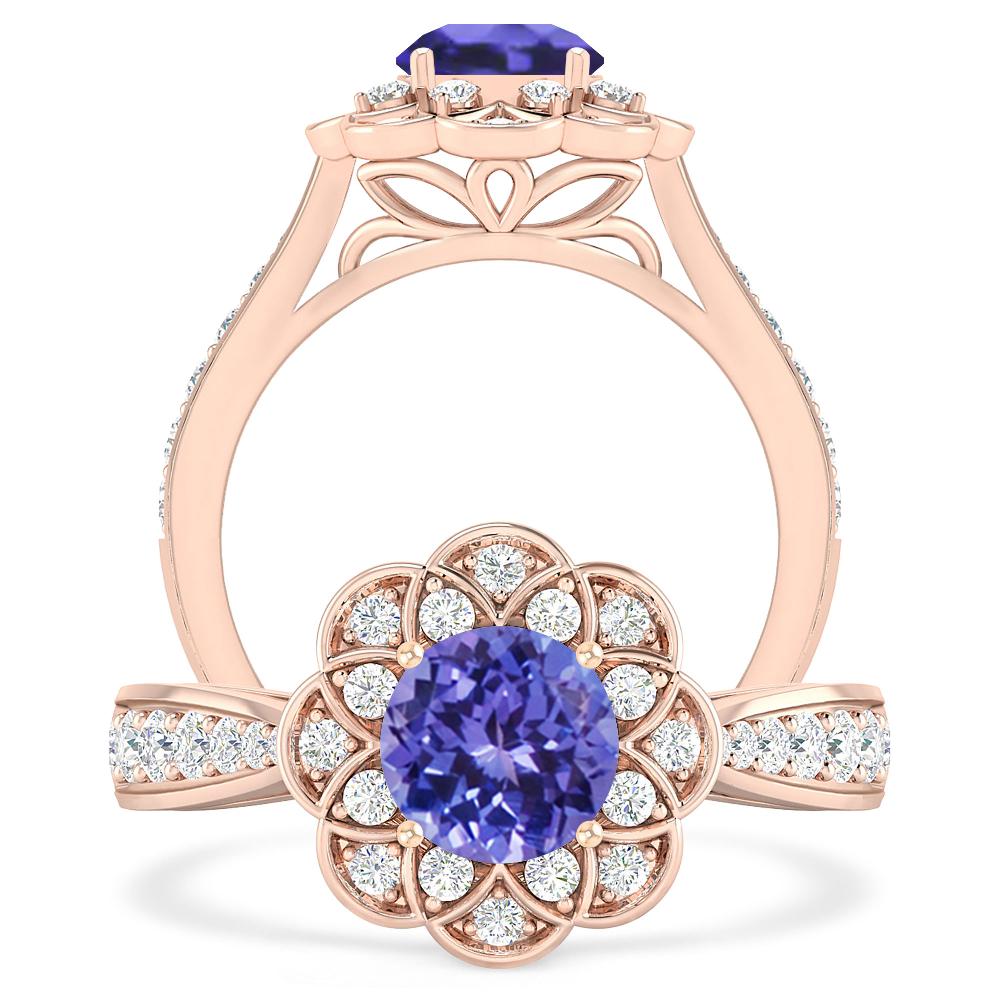 Rose Gold - Tanzanite