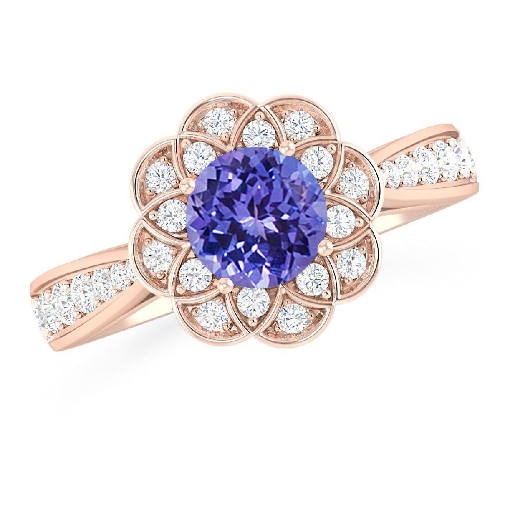 Rose Gold - Tanzanite