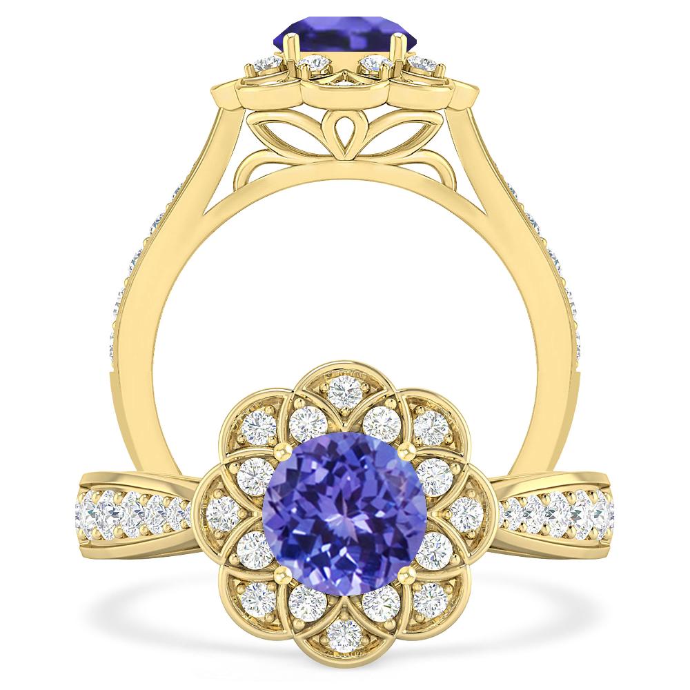 Yellow Gold - Tanzanite