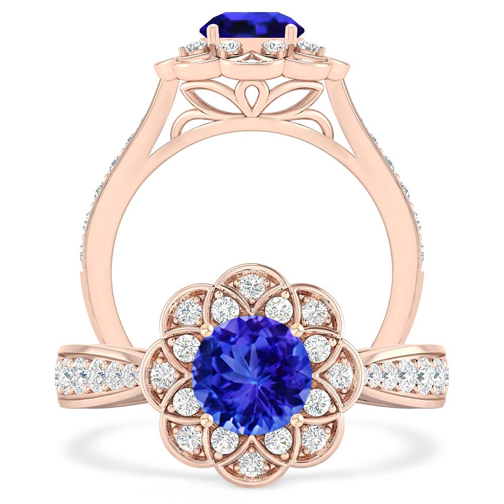 Rose Gold - Tanzanite