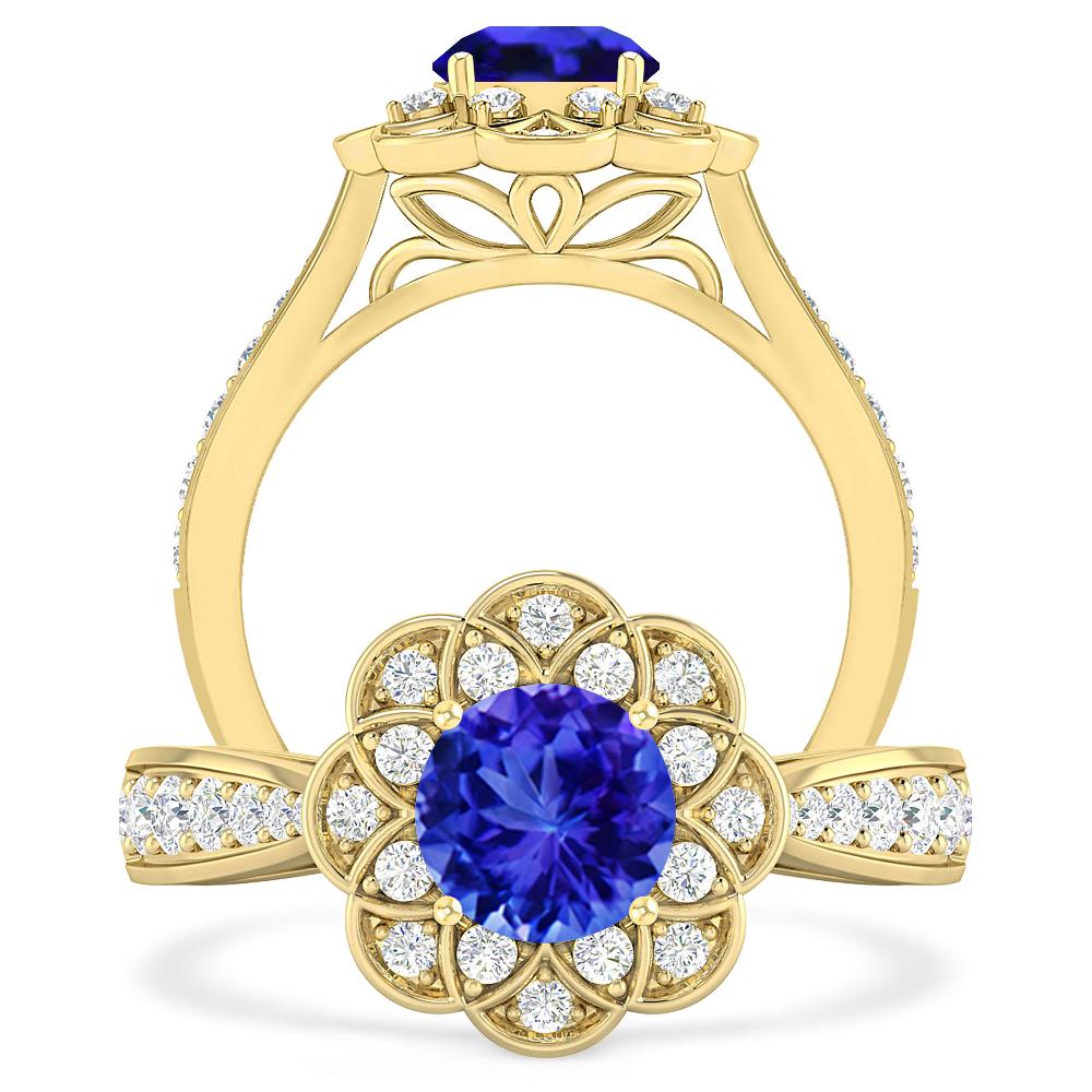 Yellow Gold - Tanzanite