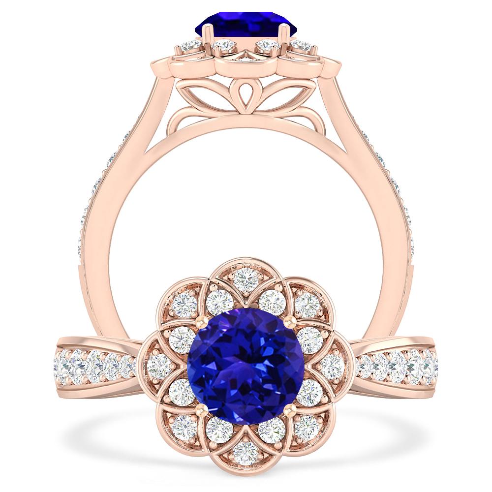 Rose Gold - Tanzanite