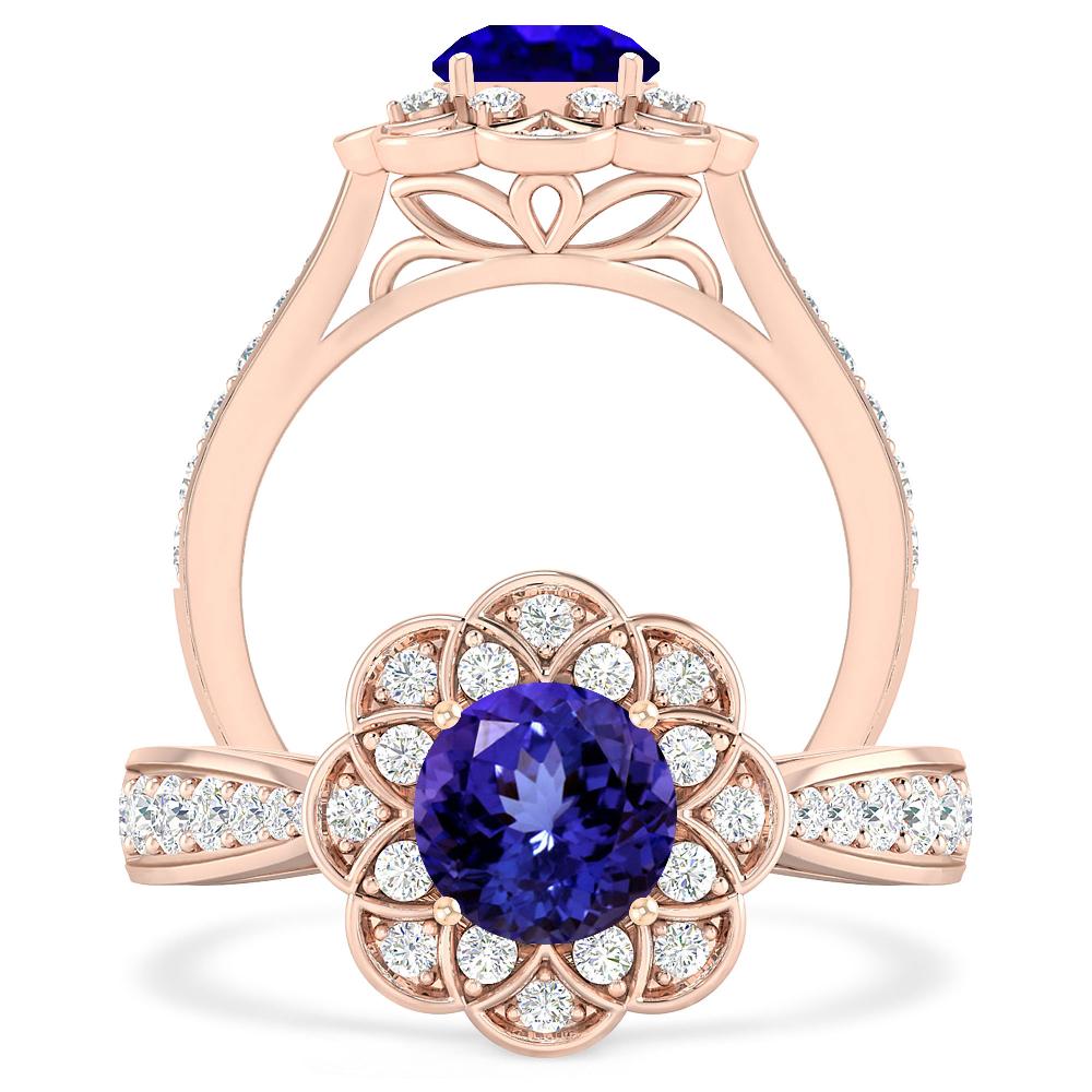 Rose Gold - Tanzanite