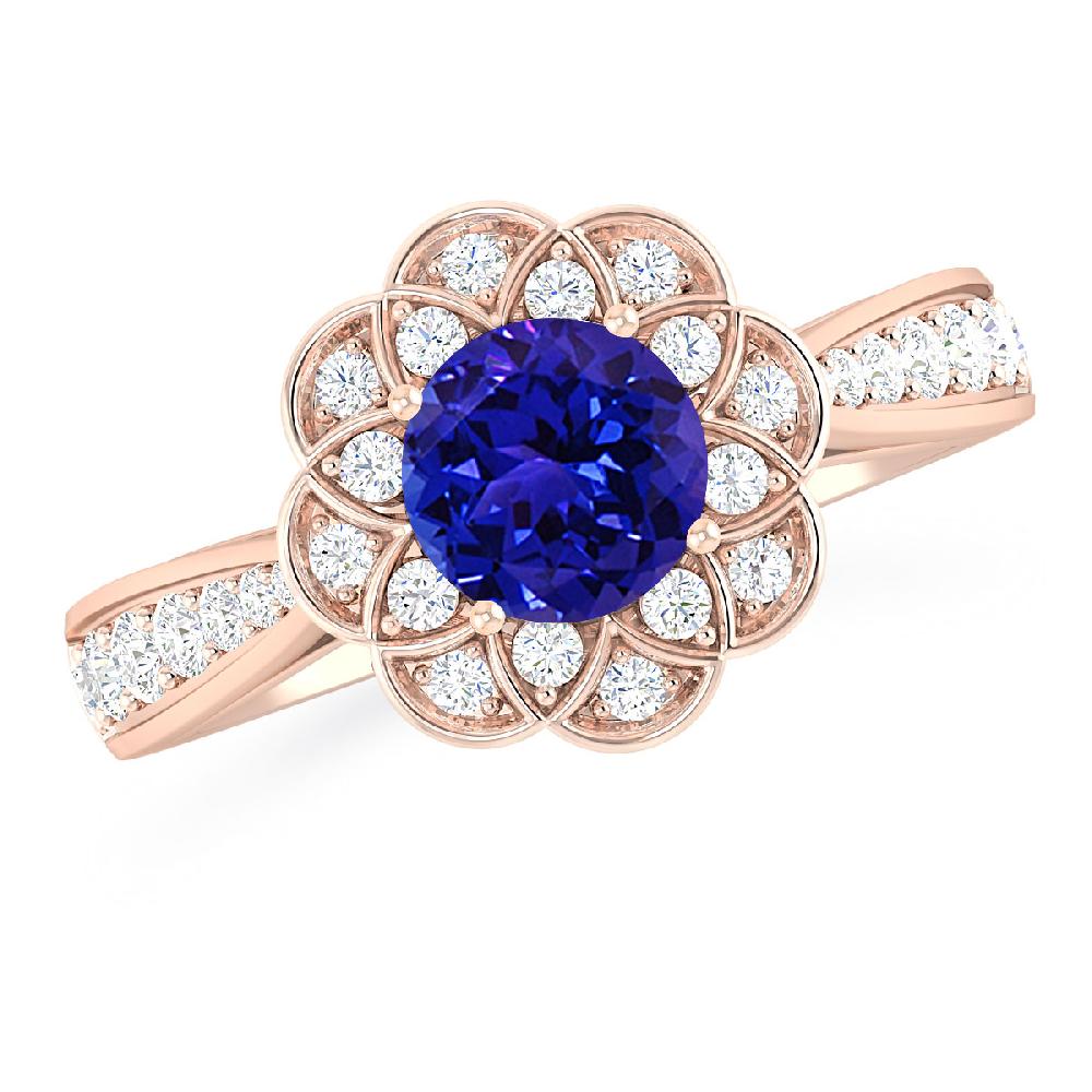 Rose Gold - Tanzanite