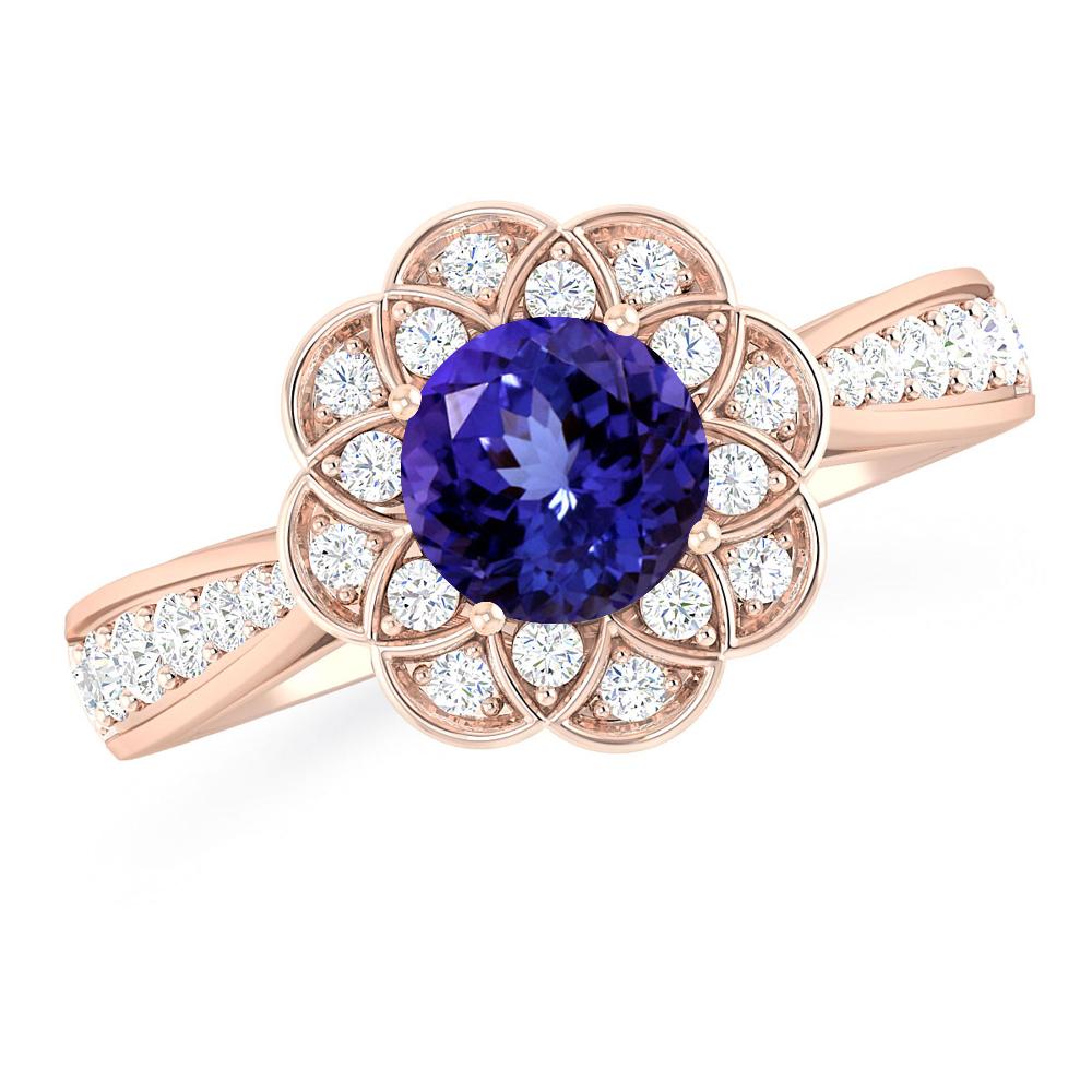 Rose Gold - Tanzanite