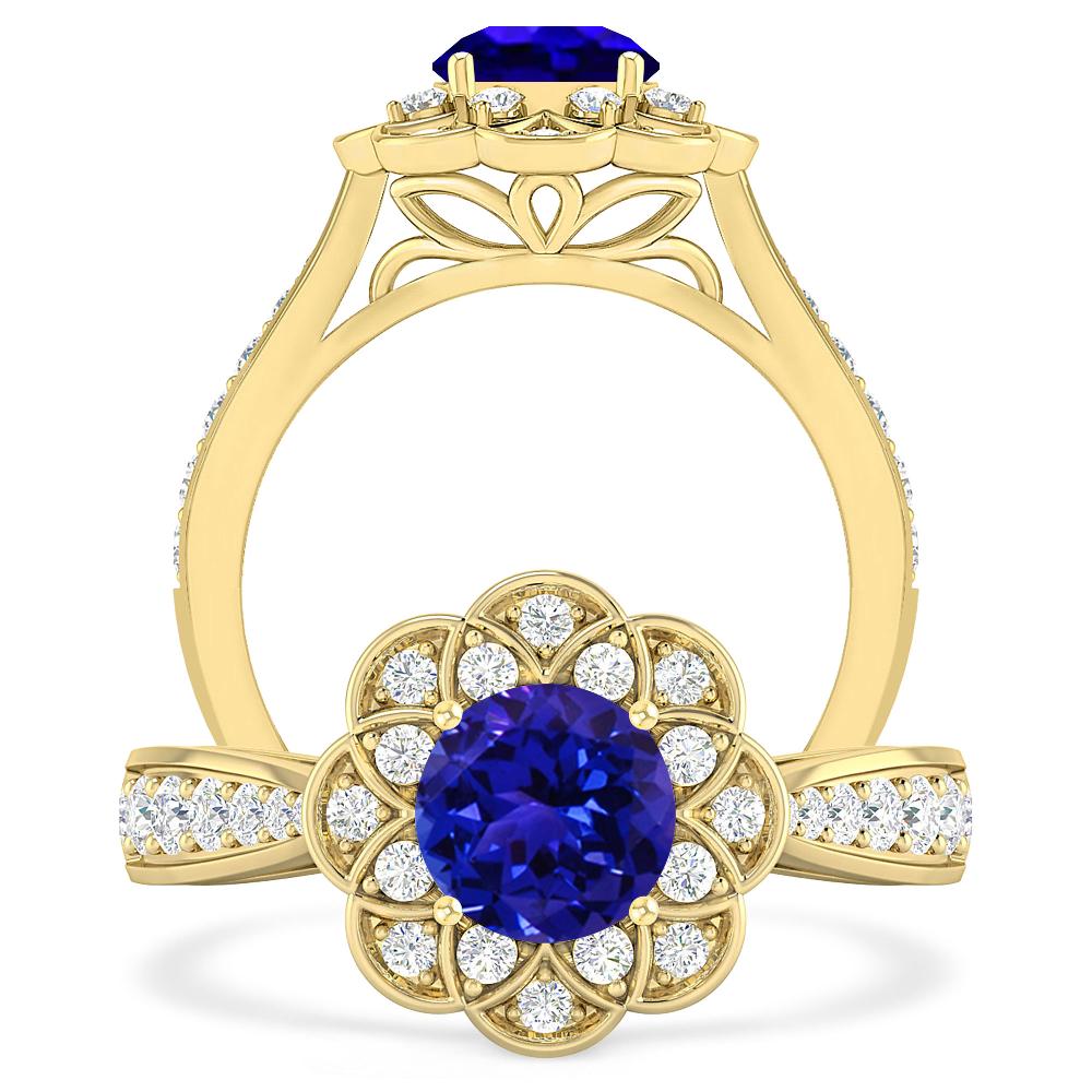 Yellow Gold - Tanzanite