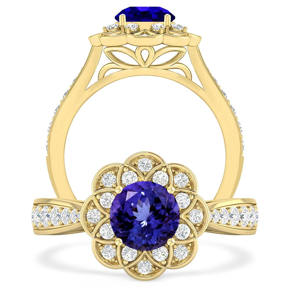 Yellow Gold - Tanzanite