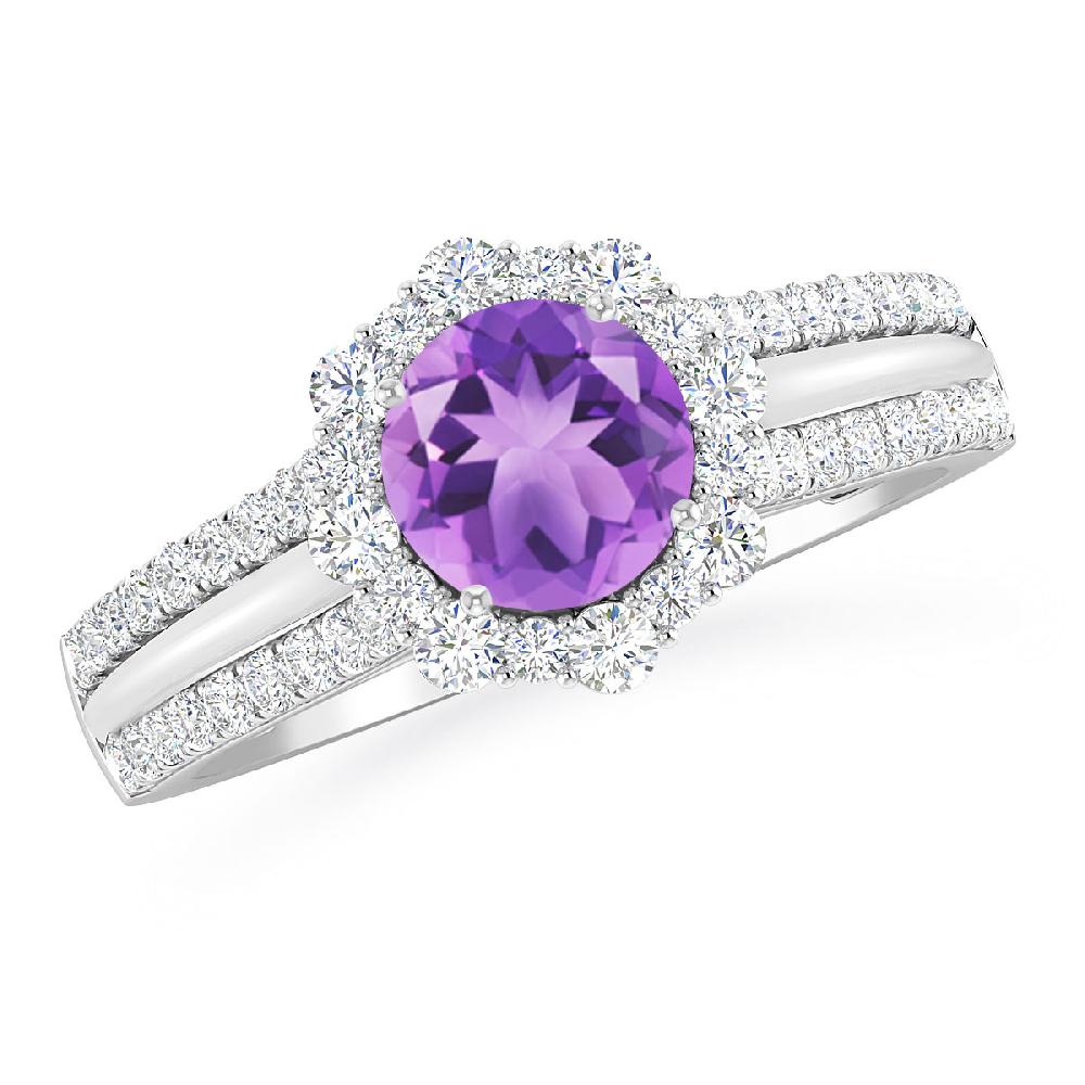 White Gold - Amethyst