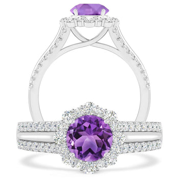 White Gold - Amethyst