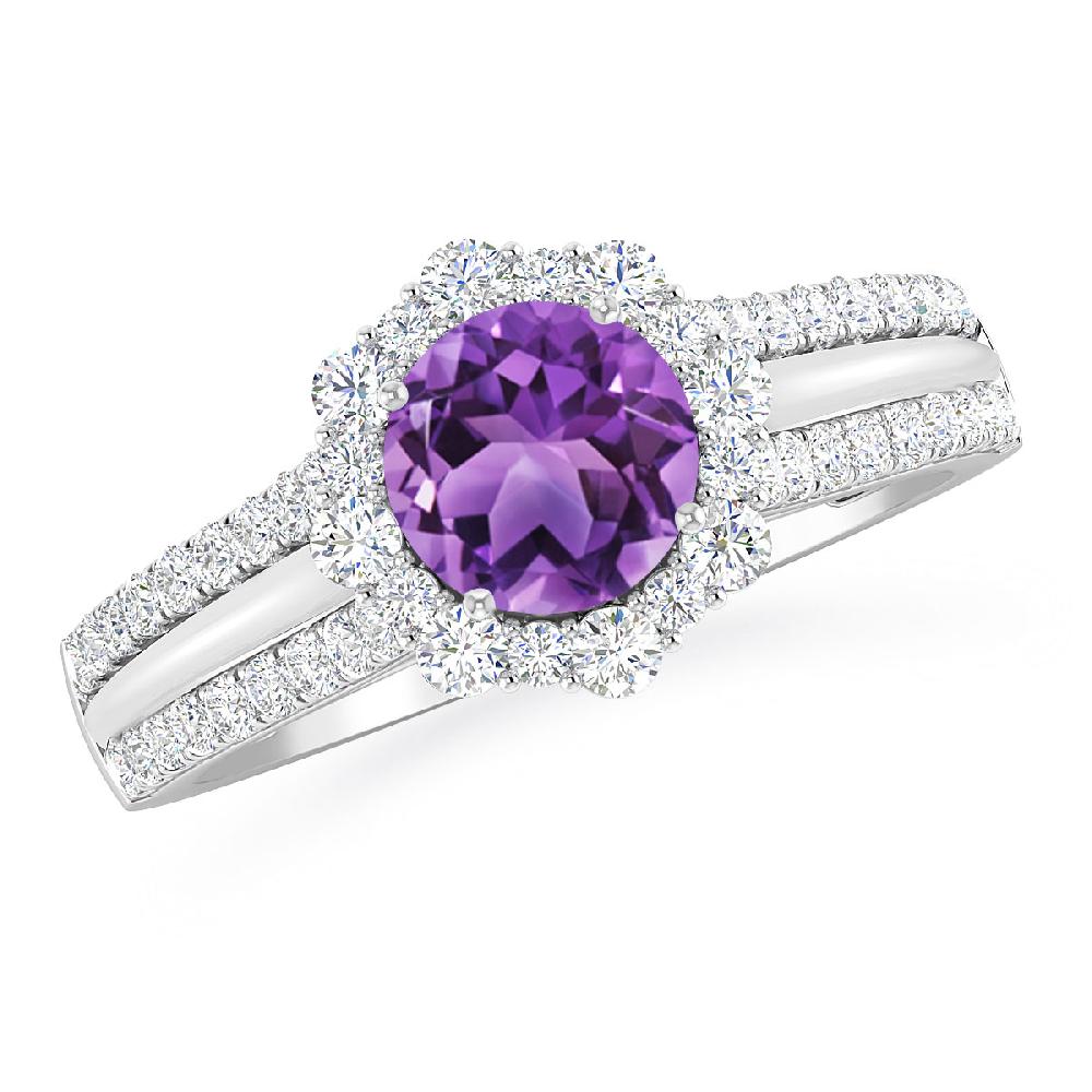 White Gold - Amethyst