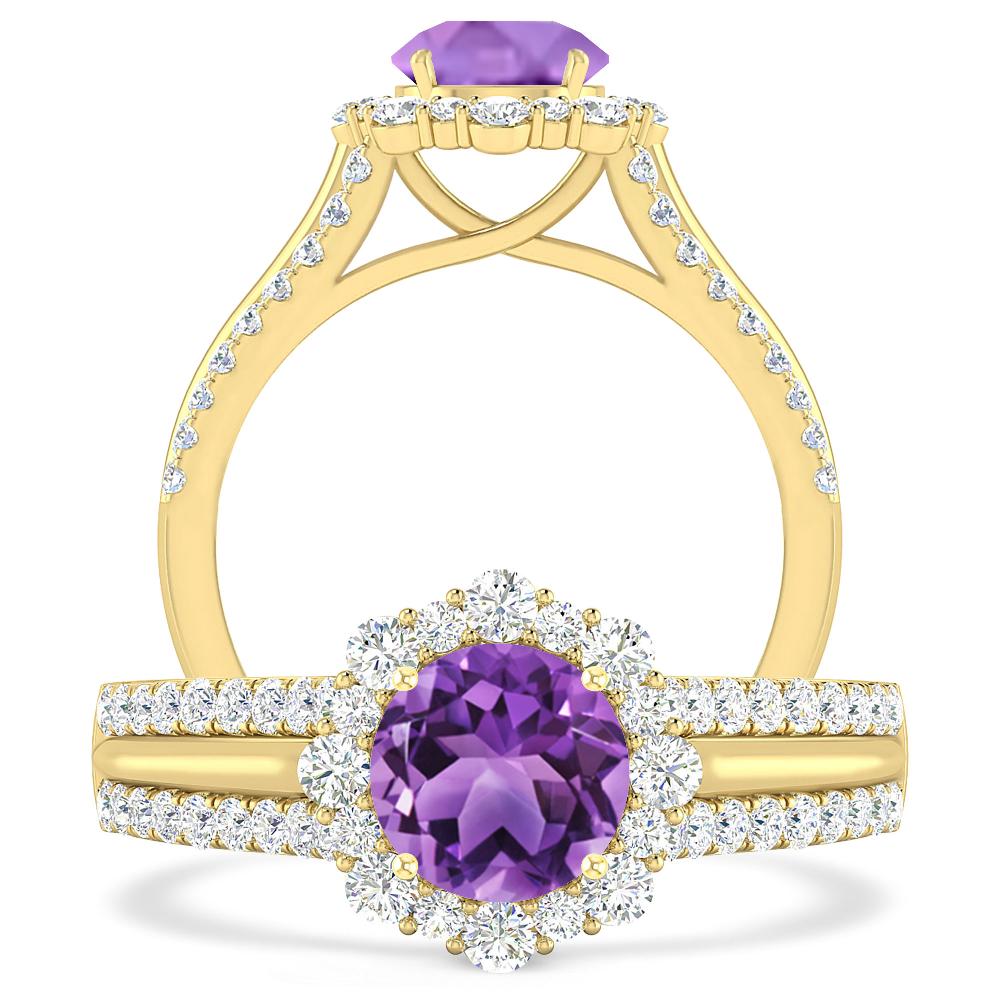 Yellow Gold - Amethyst