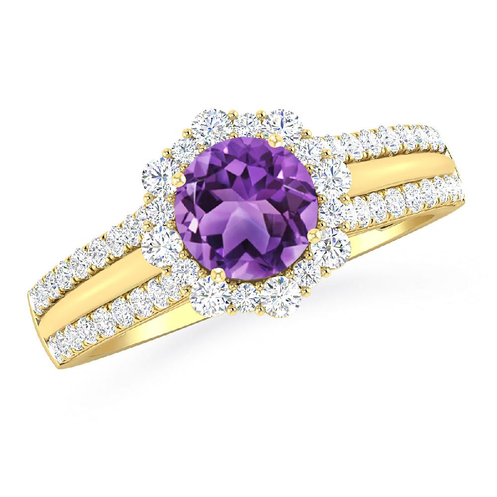 Yellow Gold - Amethyst