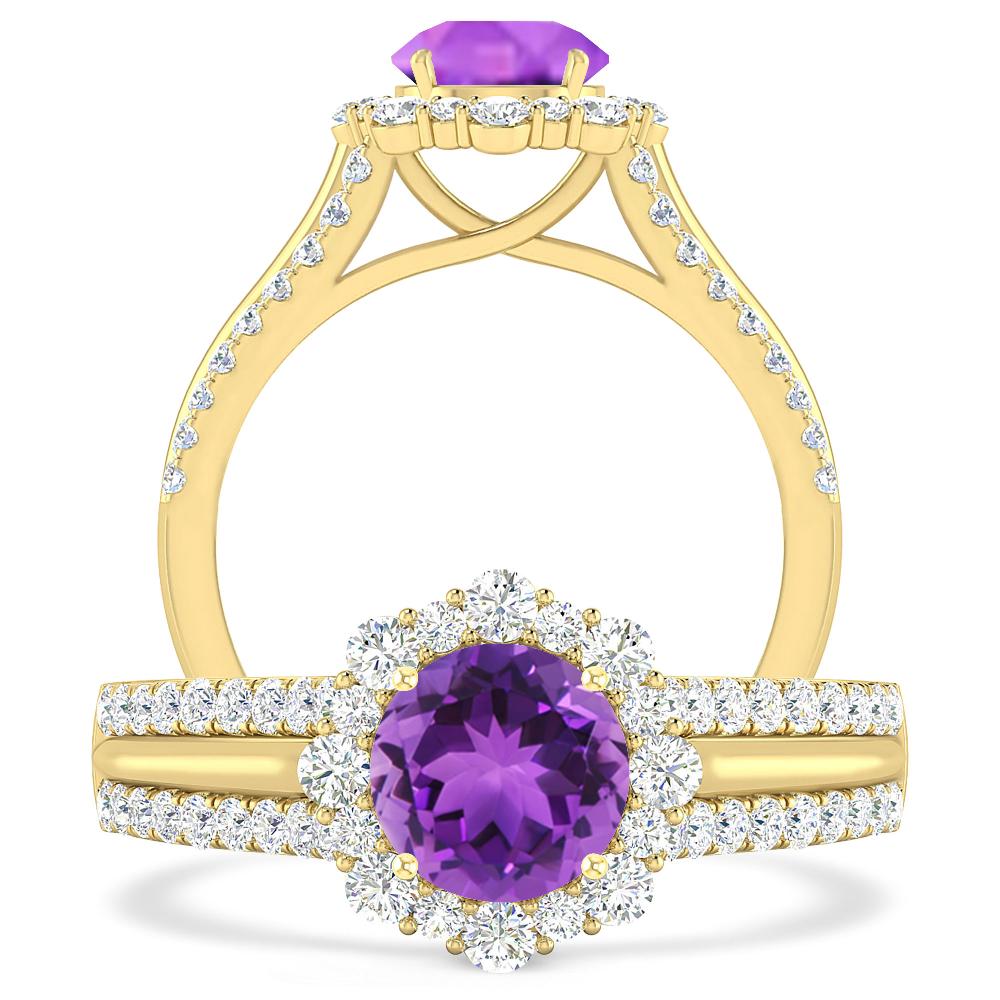 Yellow Gold - Amethyst