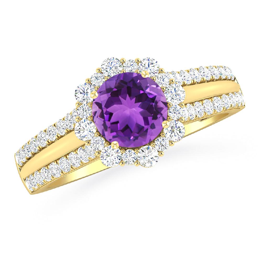 Yellow Gold - Amethyst