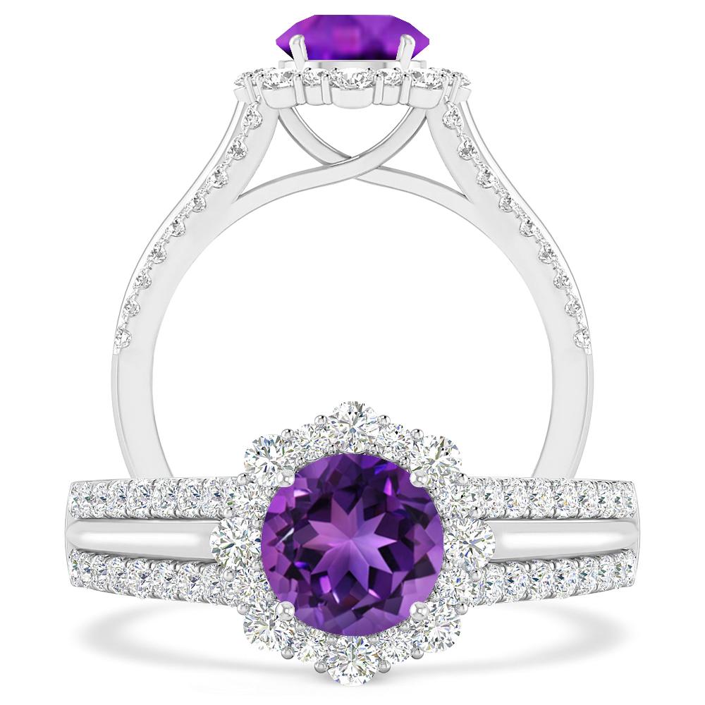 White Gold - Amethyst