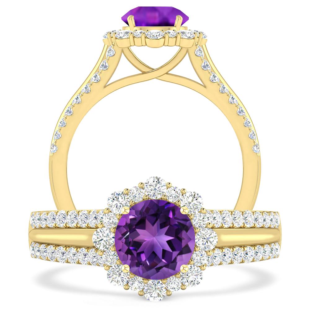 Yellow Gold - Amethyst