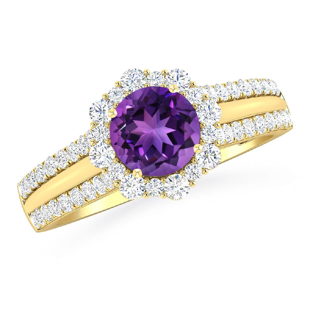 Yellow Gold - Amethyst