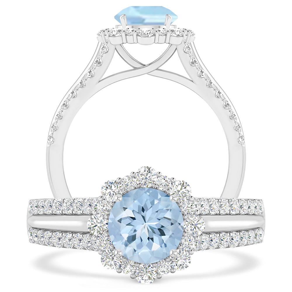 White Gold - Aquamarine