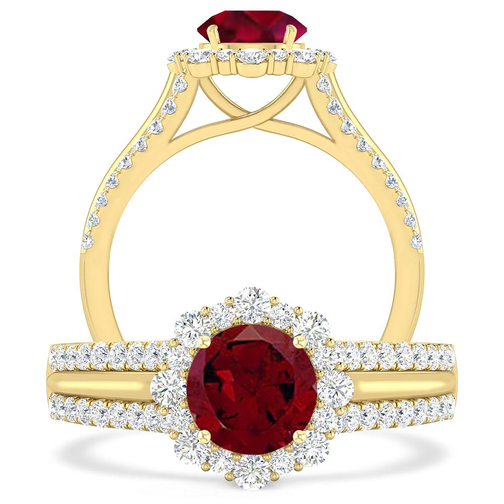 Yellow Gold - Garnet