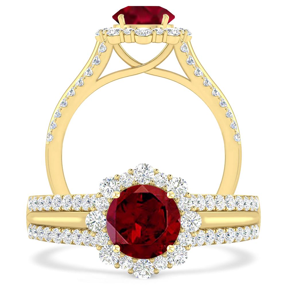 Yellow Gold - Garnet