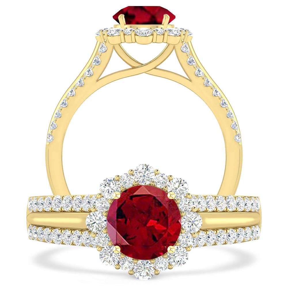 Yellow Gold - Garnet