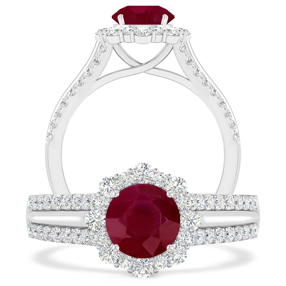 White Gold - Ruby