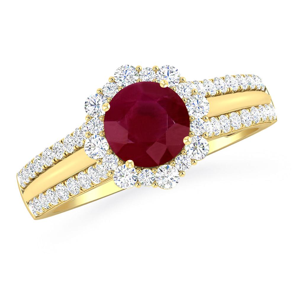 Yellow Gold - Ruby