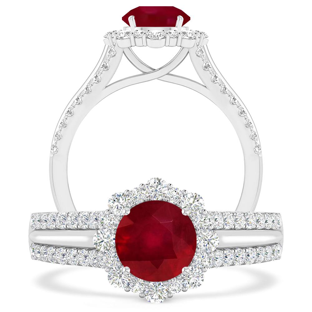 White Gold - Ruby