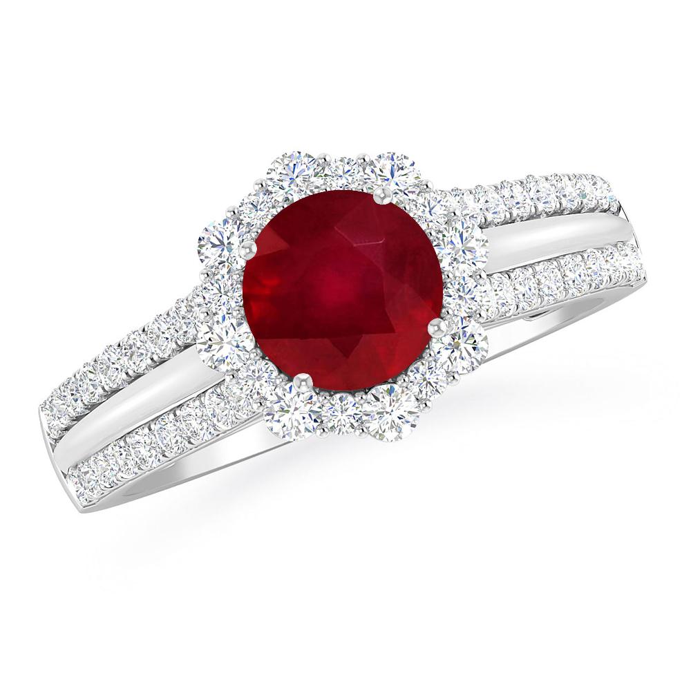 White Gold - Ruby