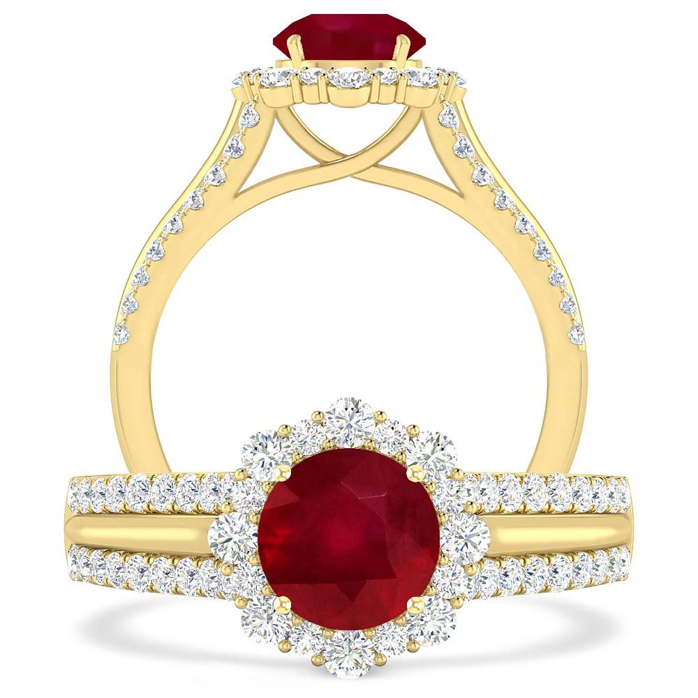 Yellow Gold - Ruby