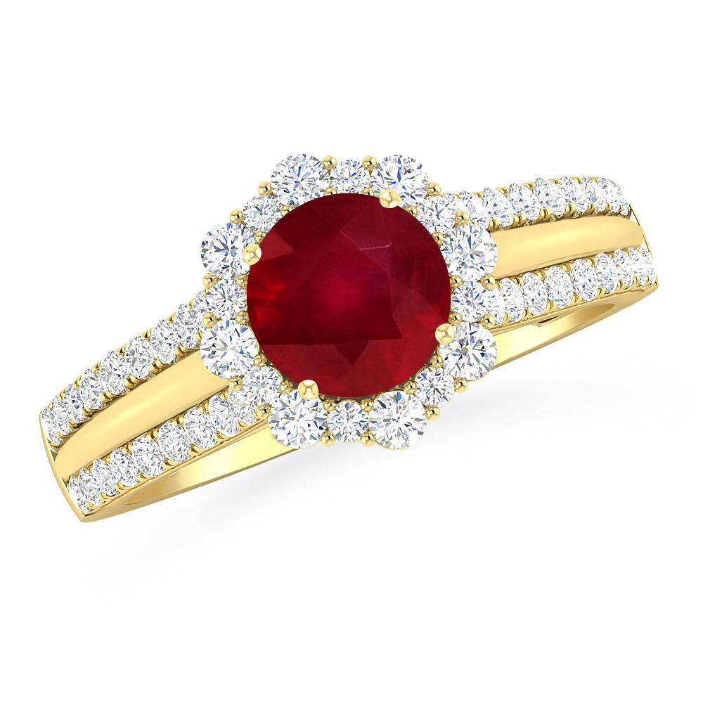 Yellow Gold - Ruby