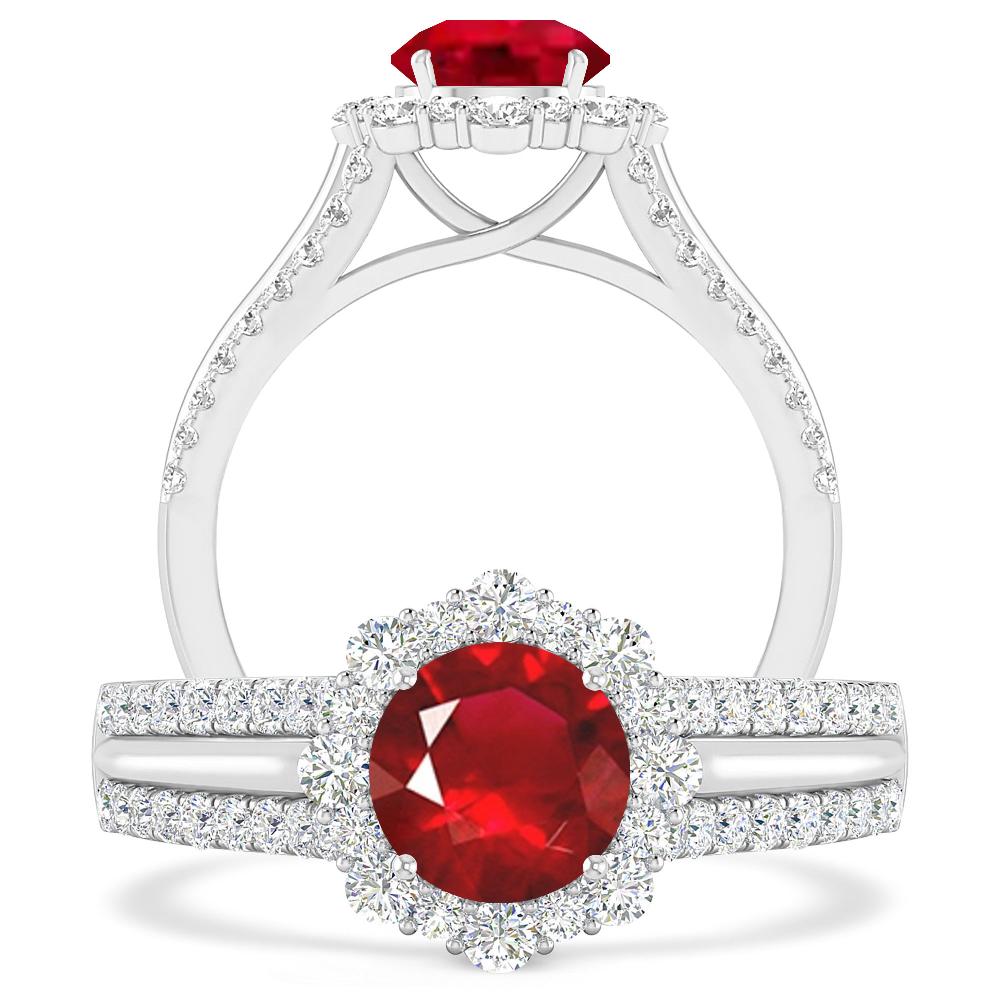 White Gold - Ruby