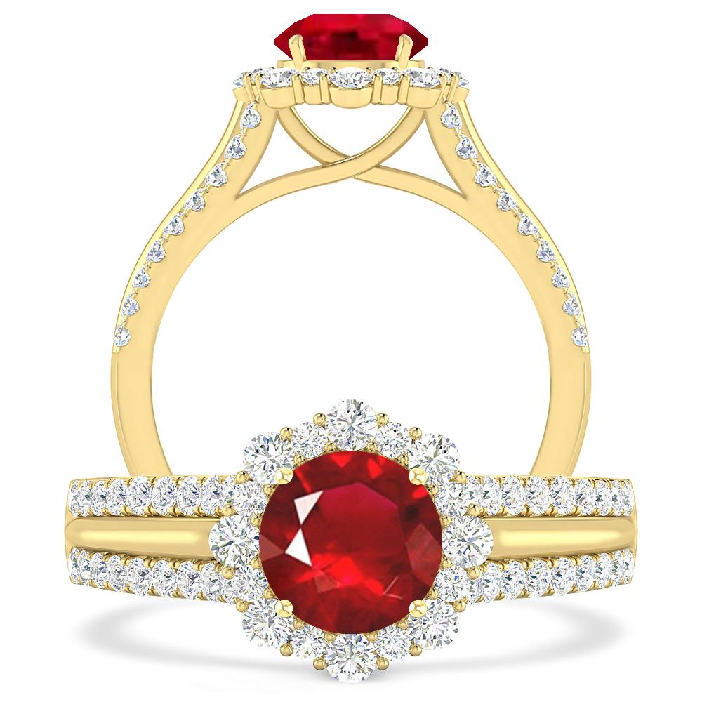 Yellow Gold - Ruby