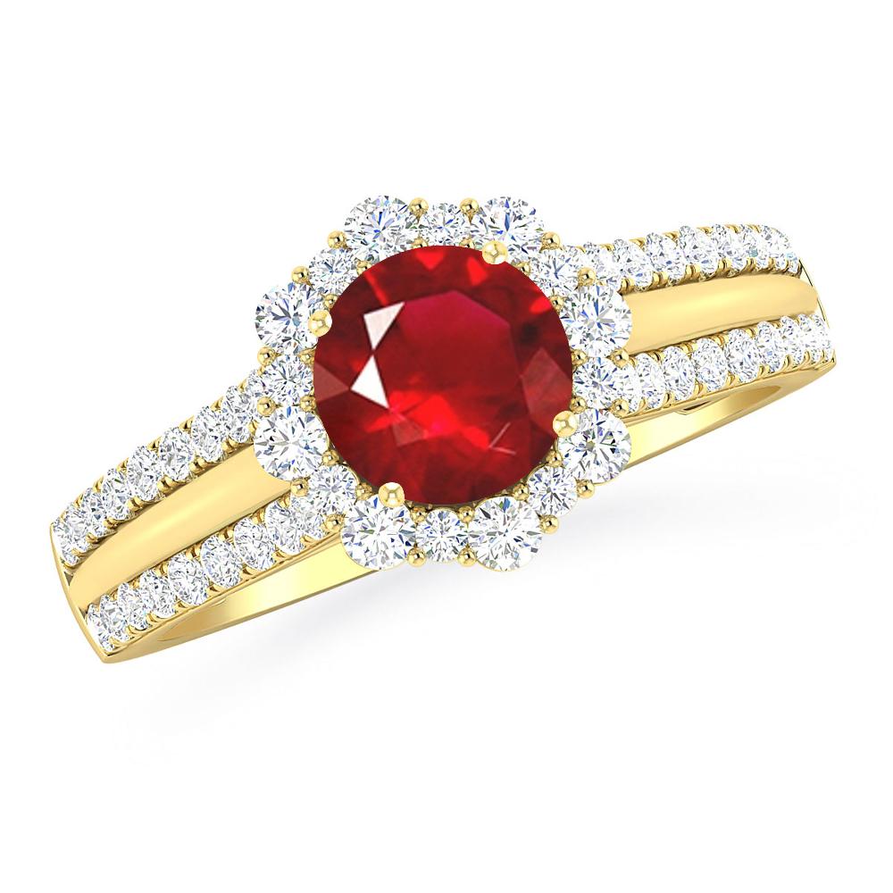 Yellow Gold - Ruby